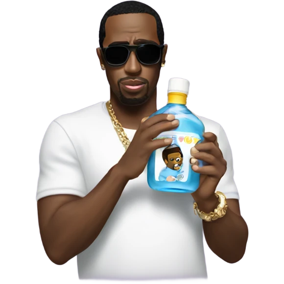 p diddy holding baby oil emoji