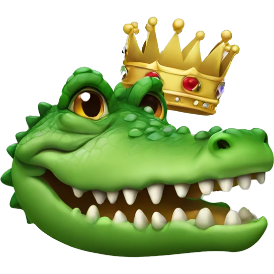 a crocodile with crown emoji