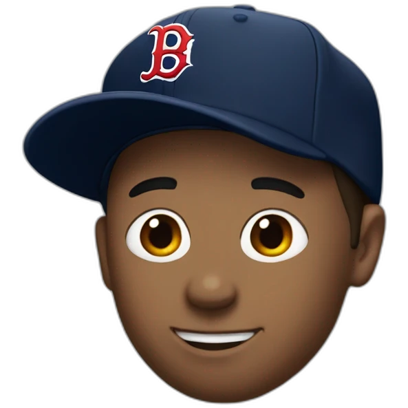 guy with a redsox hat on backwards emoji