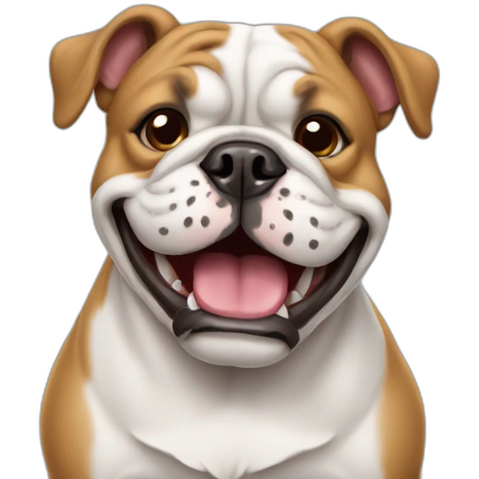 Smiling-bulldog emoji