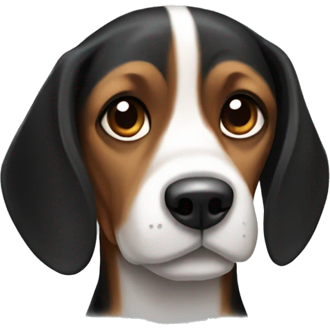 Black and brown beagle emoji