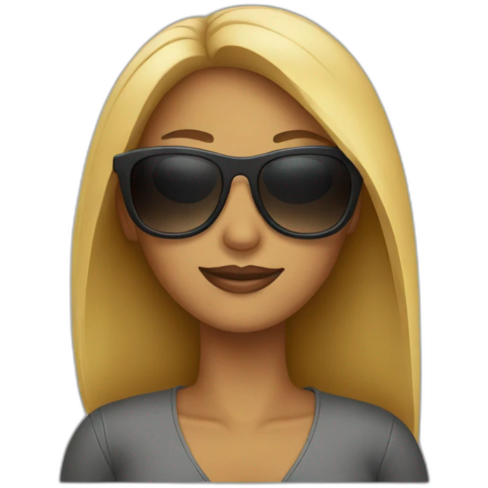 woman with sunglasses emoji
