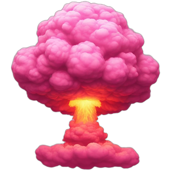 pink  nuclear explosion study to emoji