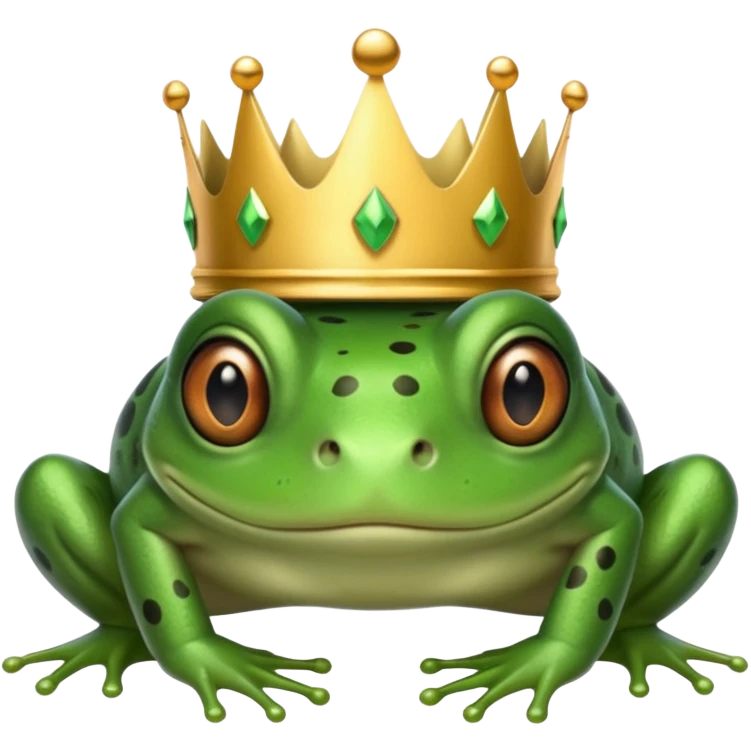 Frog with crown emoji
