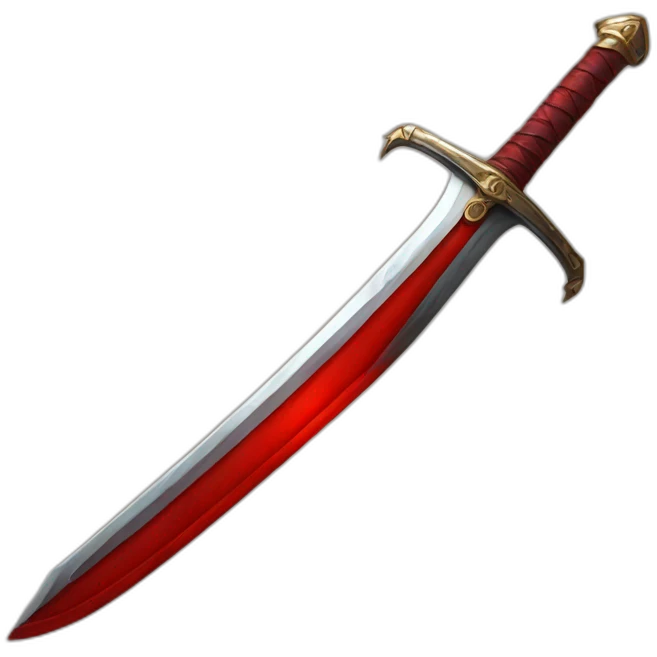 red glass sword emoji