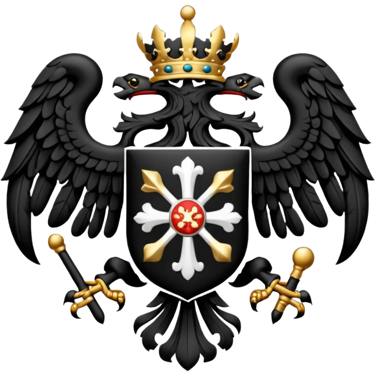 герб россии чёрно белый emoji