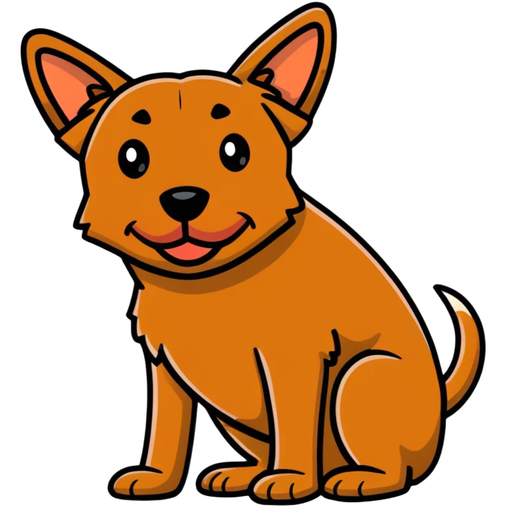 Dog pooping emoji