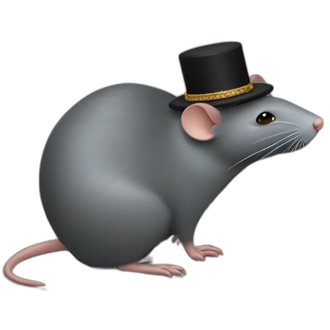 Rat wearing a Jewish kippa emoji