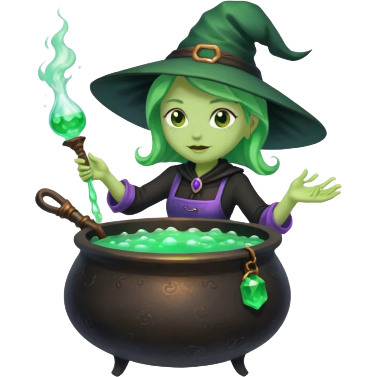 green witch cooking potion emoji