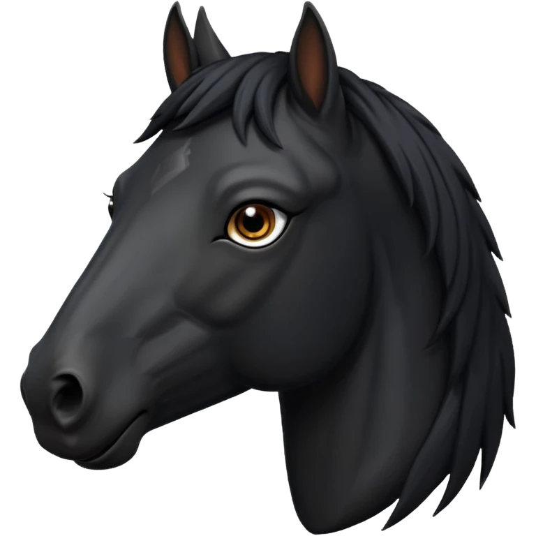 Black horse face emoji