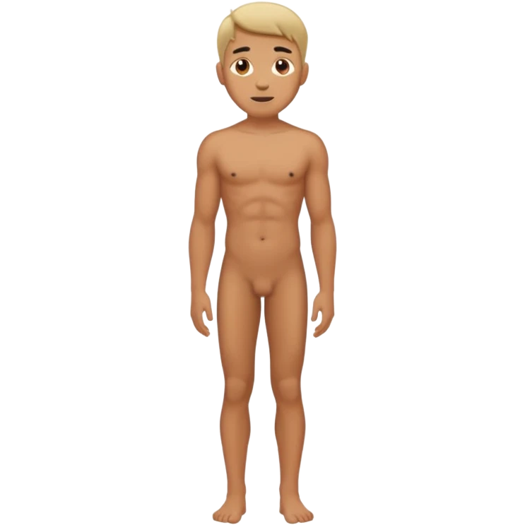 Naked man full body not fit emoji