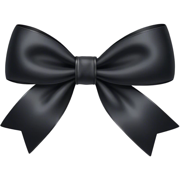 Aesthetic black bow emoji