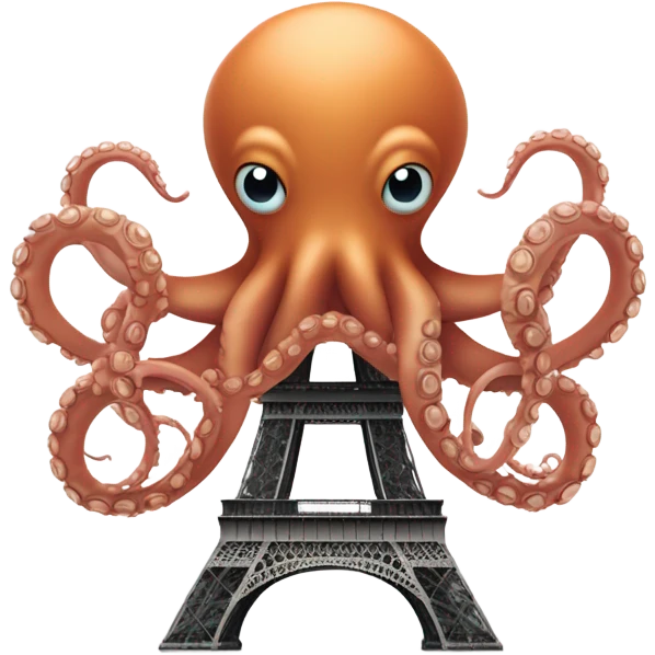 Octopus Eiffel Tower emoji