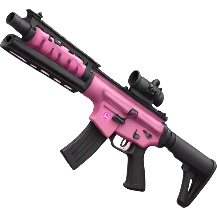 pink AR riffle gun emoji