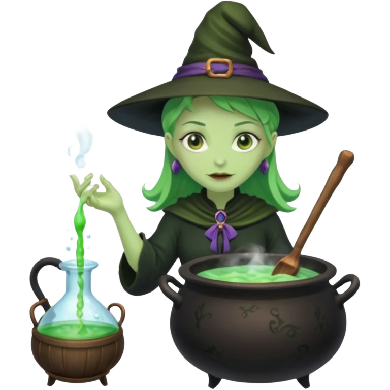 green witch cooking potion emoji
