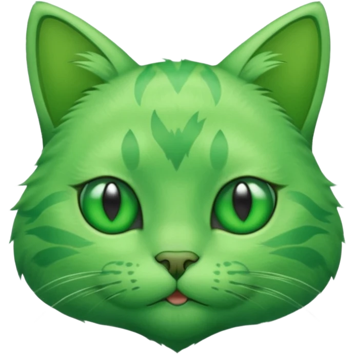 green cat with green shirt emoji