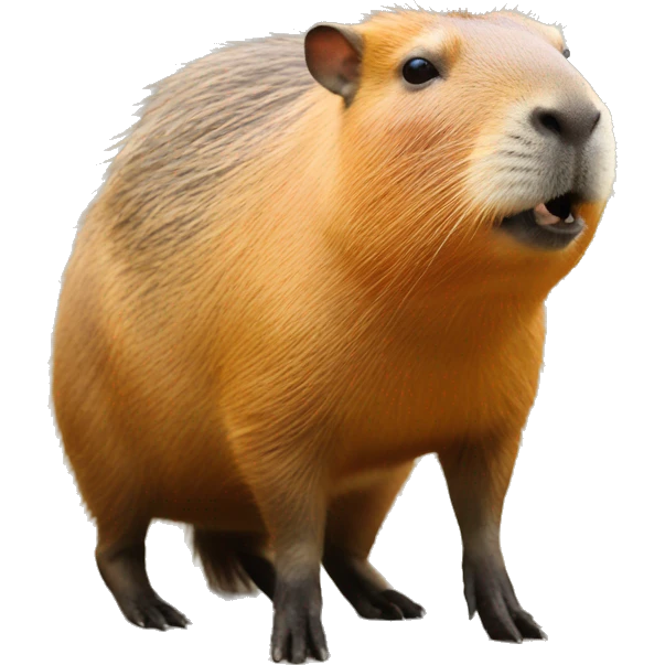 Capybara with orange emoji