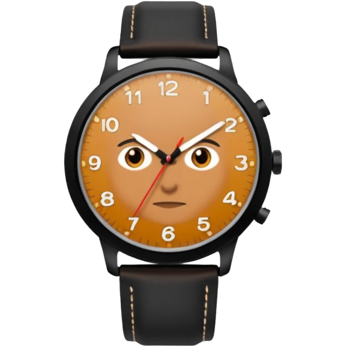 man wearing a black strap watch emoji
