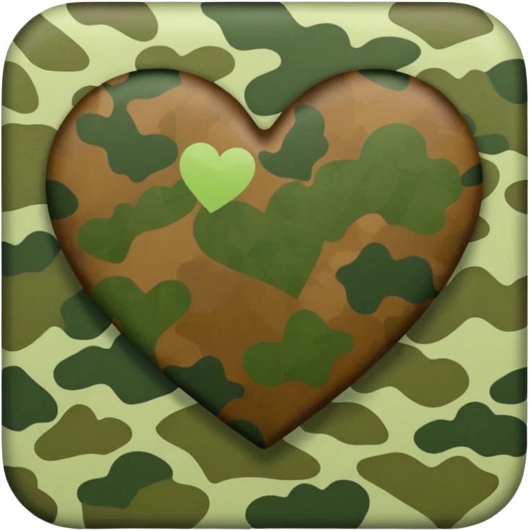 Heart camuflage emoji