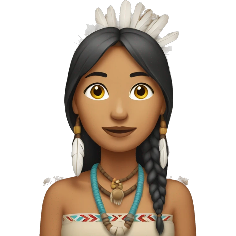 Native American Woman giving thanks emoji