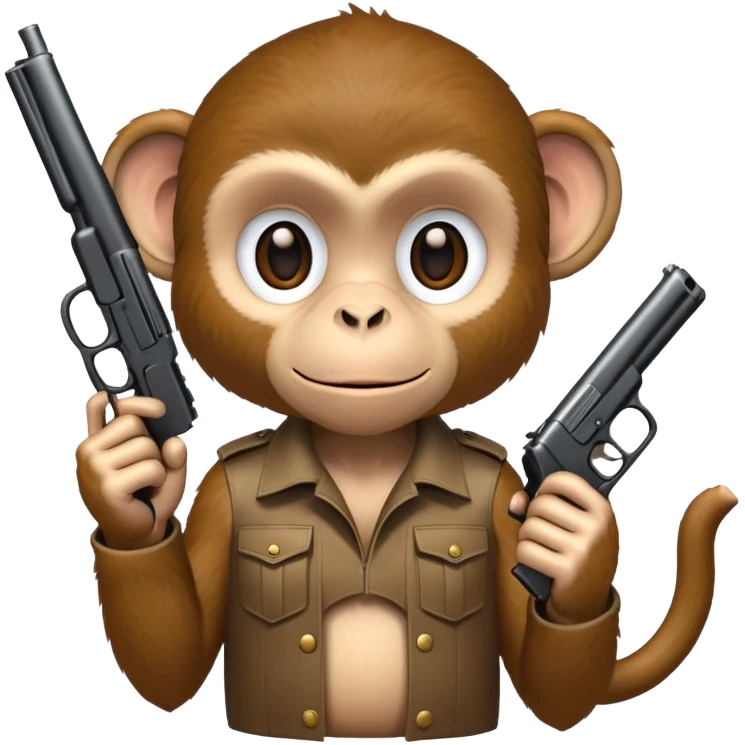 Monkey with a gun emoji