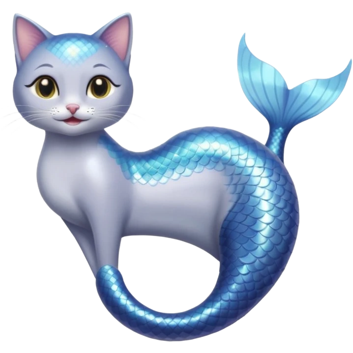 Mermaid cat emoji