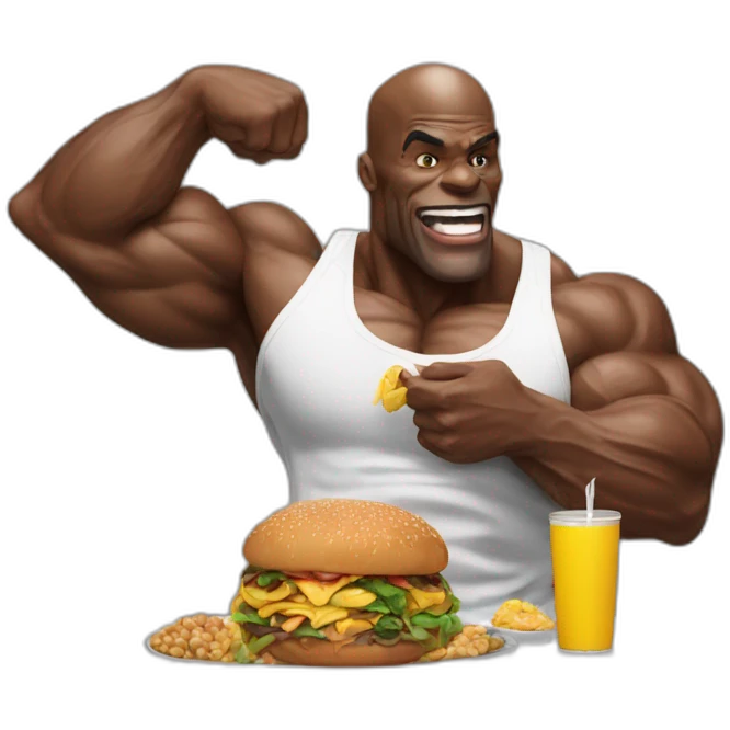 Ronnie coleman eating food emoji