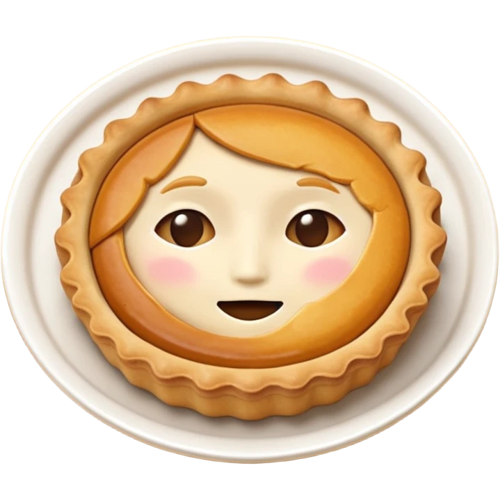 tart food in 3d memoji style no faces emoji