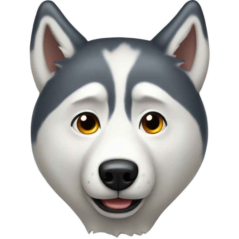 A white husky judgmental  emoji