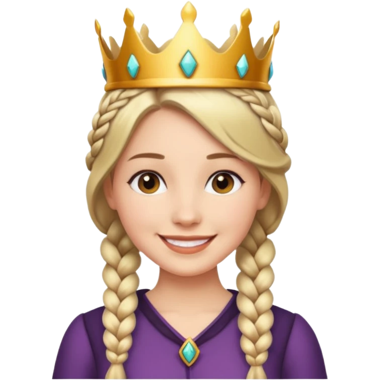 Woman with crown braid emoji