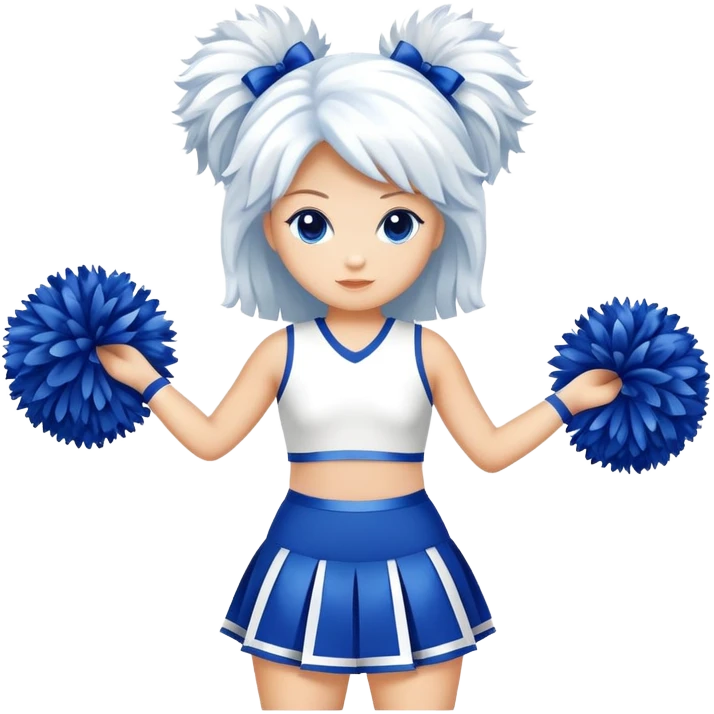 blue and white cheerleader poms emoji