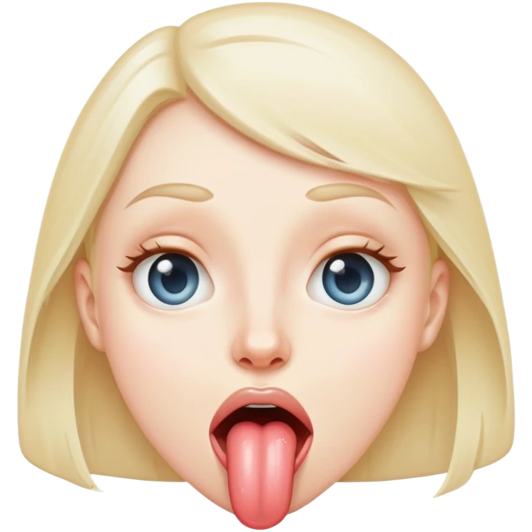 Tongue out eyes watering emoji