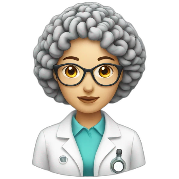 NEUROSCIENTIST WOMEN WITH BRAIN emoji