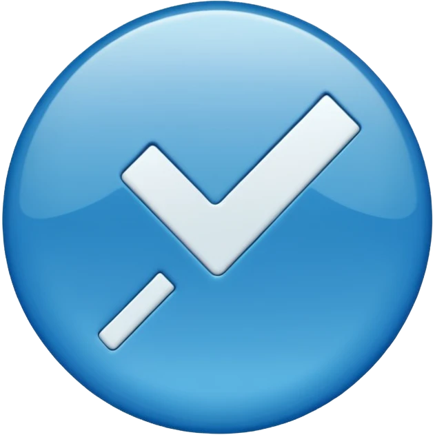 blue check mark emoji