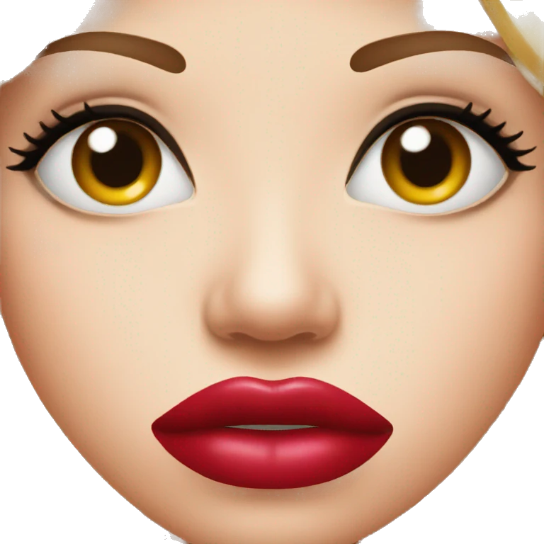 Lip on lip emoji