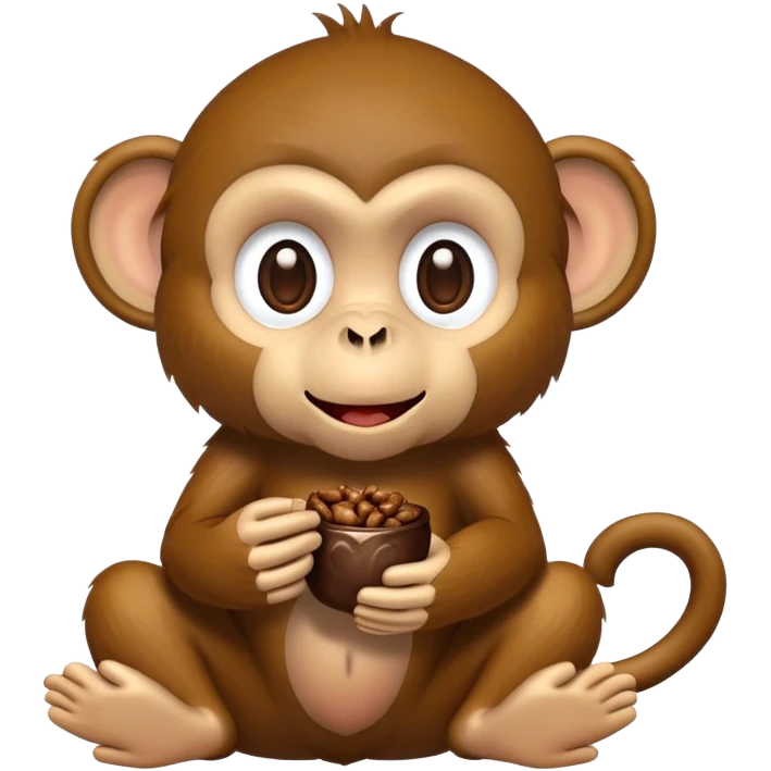 Monkey eating poo emoji