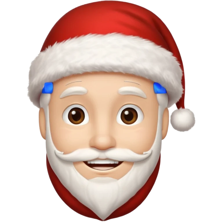A man smile wearing santa claus hat emoji