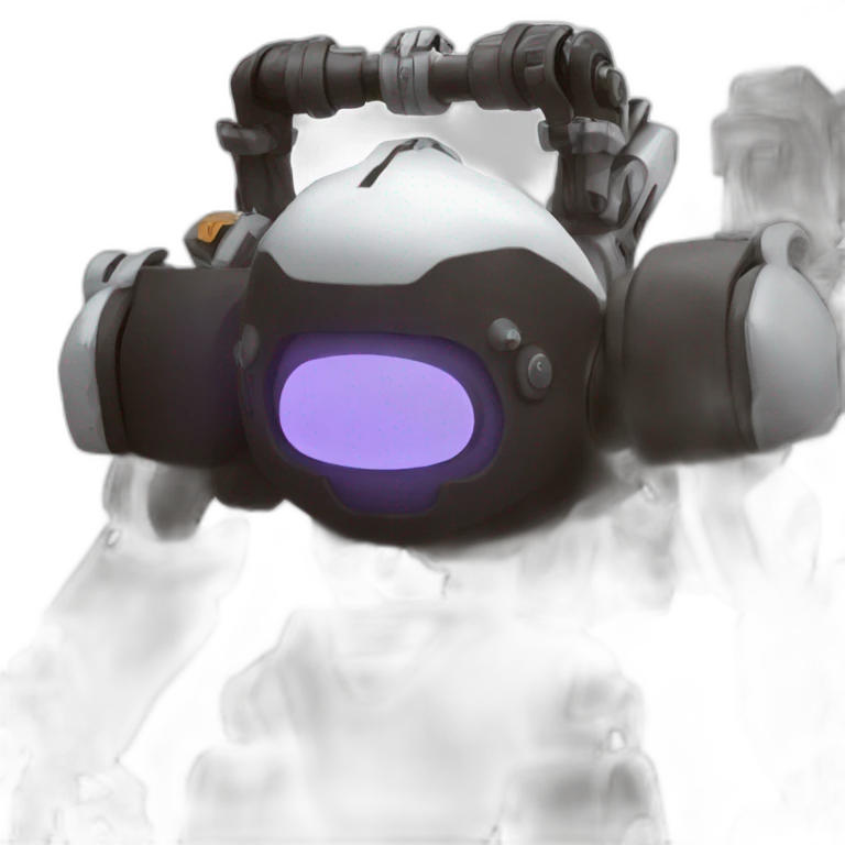 "lone robot on white" emoji