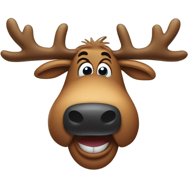 Zesty moose winking emoji
