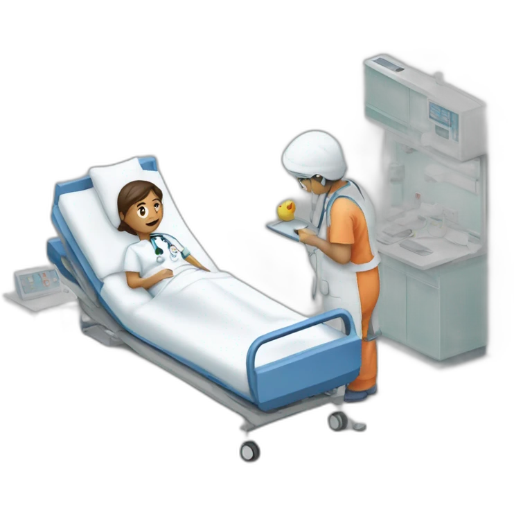 workers in a hospital emoji