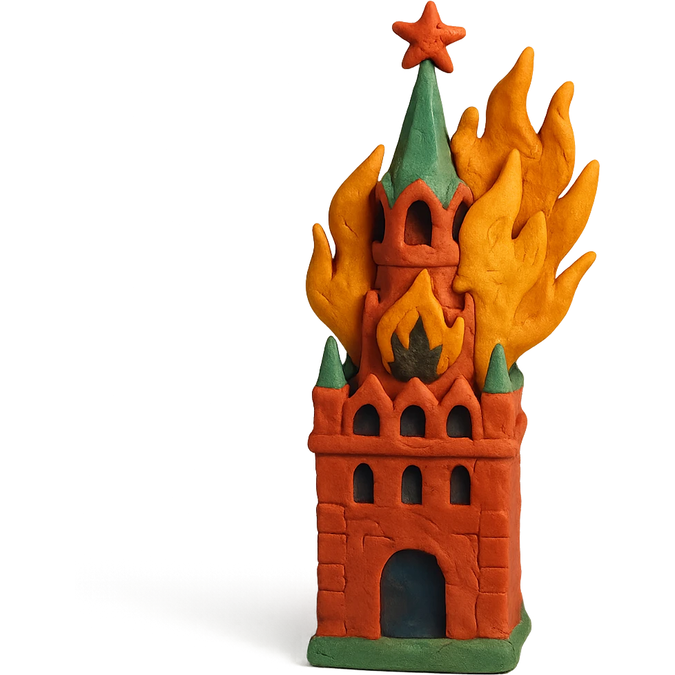 burning Kremlin emoji