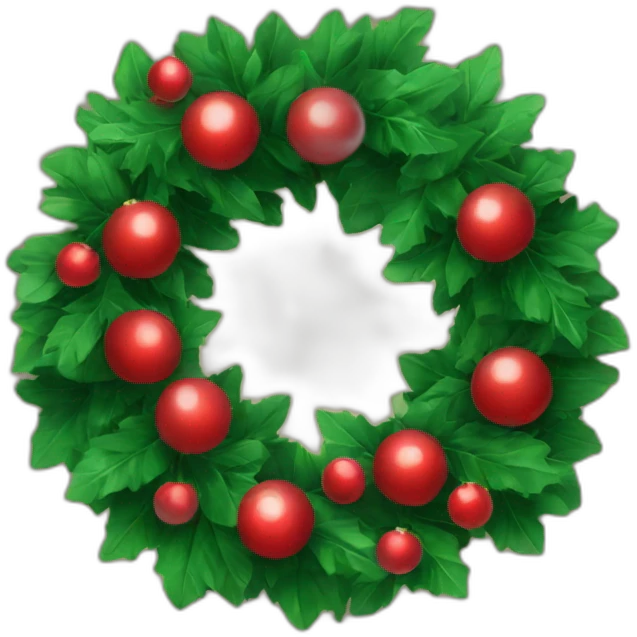 Christmas wreath emoji