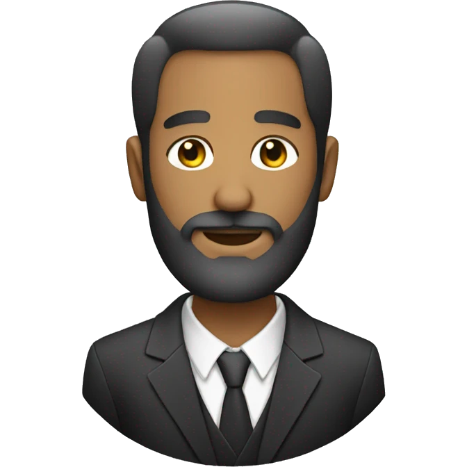 beard man with suit emoji