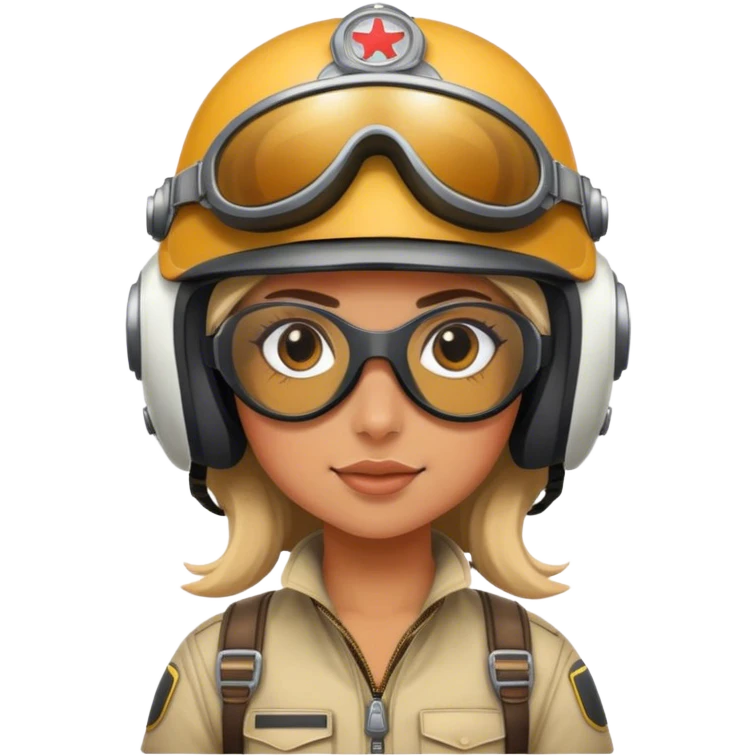 Copilot helmet girl googles  adventure emoji