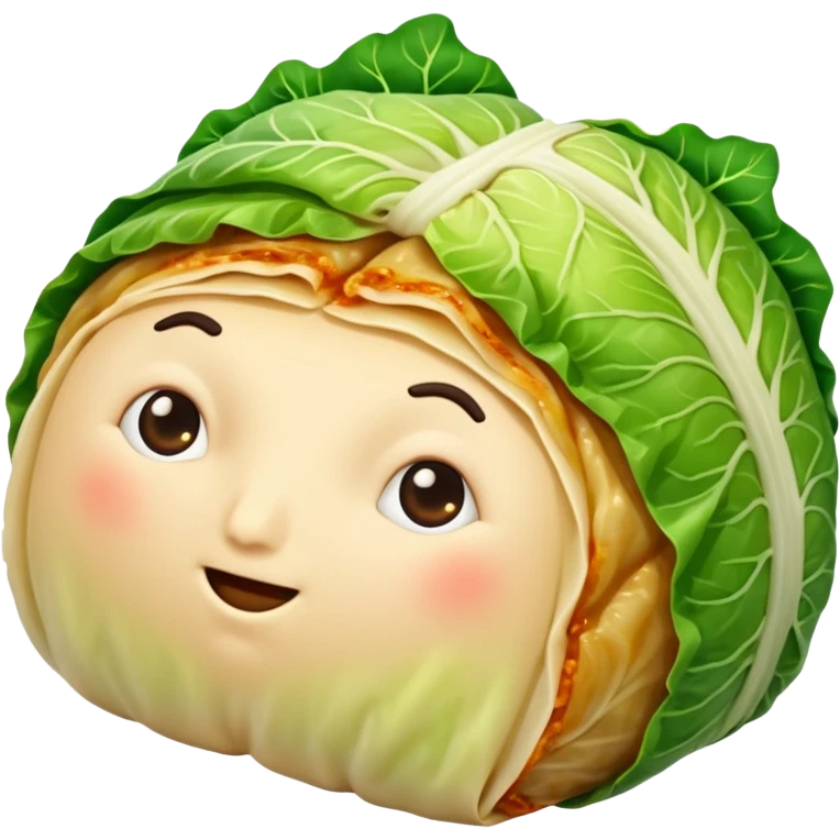 Cabbage roll  with no face emoji