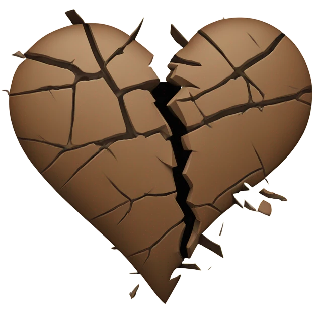 brown broken heart emoji
