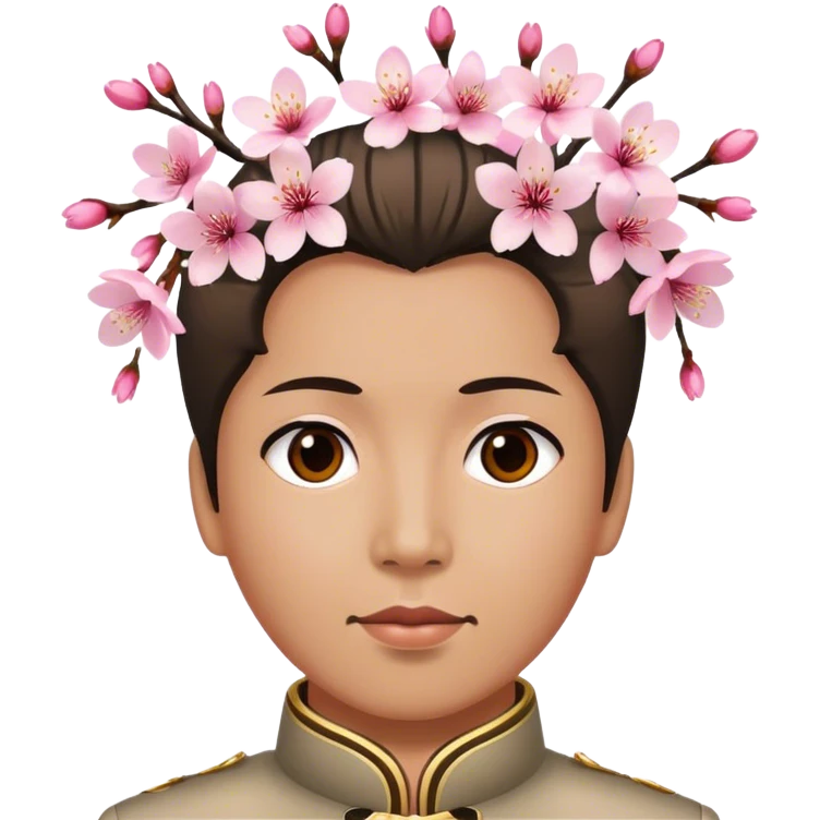 头顶樱花的mao m emoji