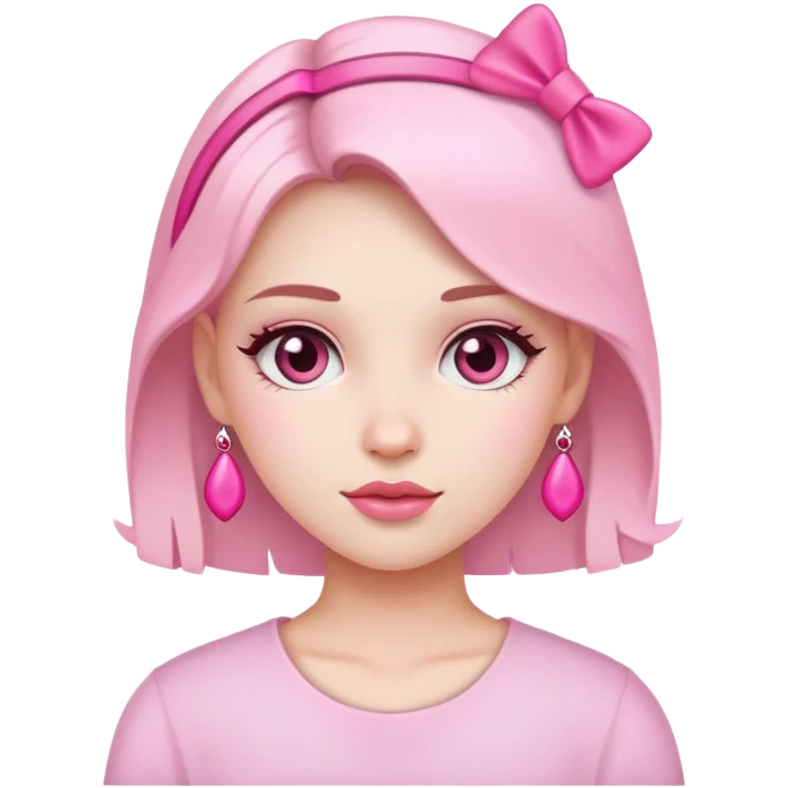 Girly girl with pink accessories emoji