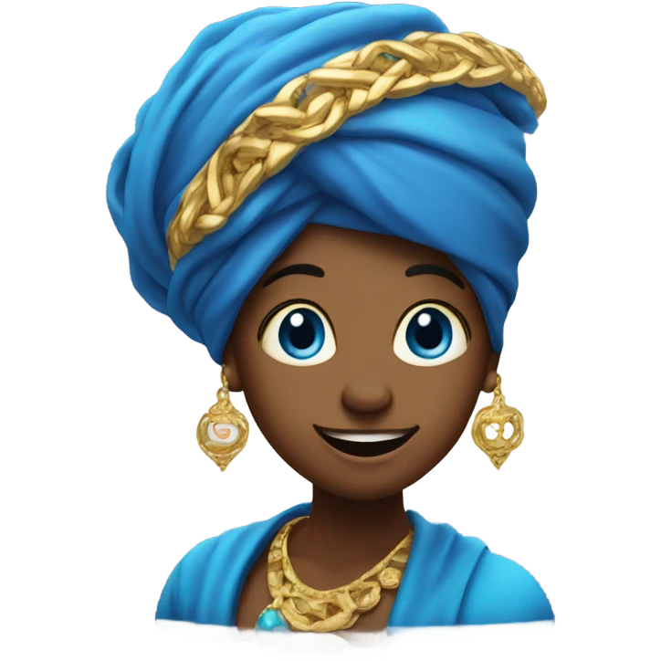 A blue genie (akinator) emoji