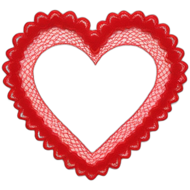 Red lace heart frame  emoji